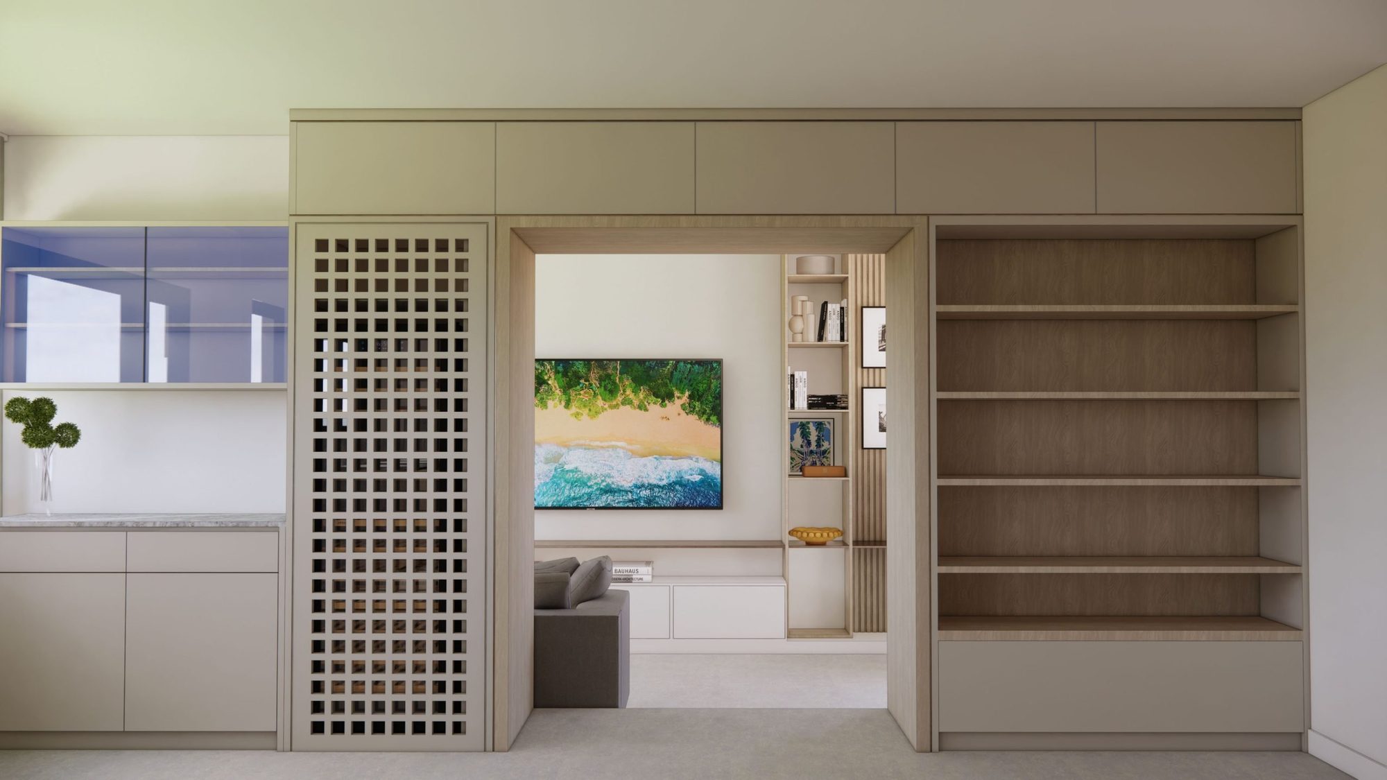 Modern Tranquility, Miami: design rendering of the residence