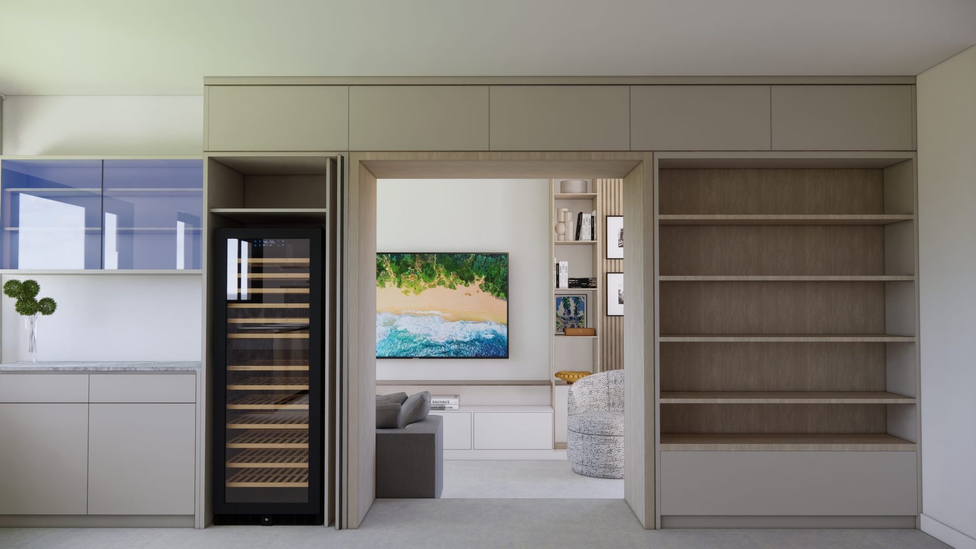 Modern Tranquility, Miami: design rendering of the residence