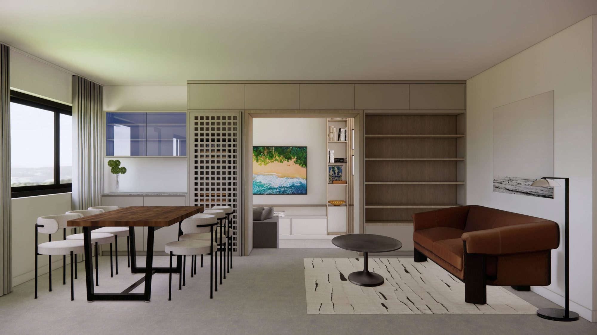 Modern Tranquility, Miami: design rendering of the residence