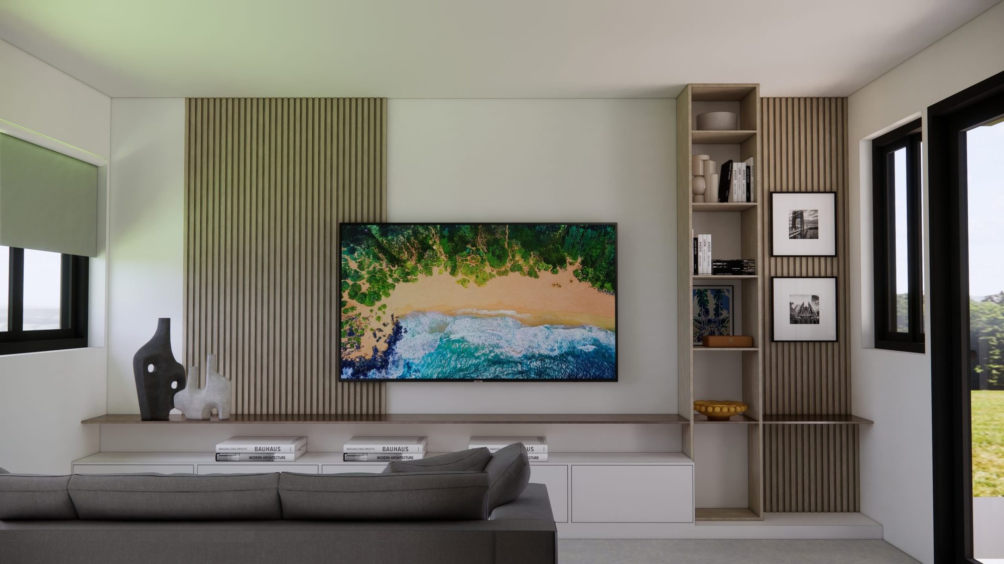 Modern Tranquility, Miami: design rendering of the residence