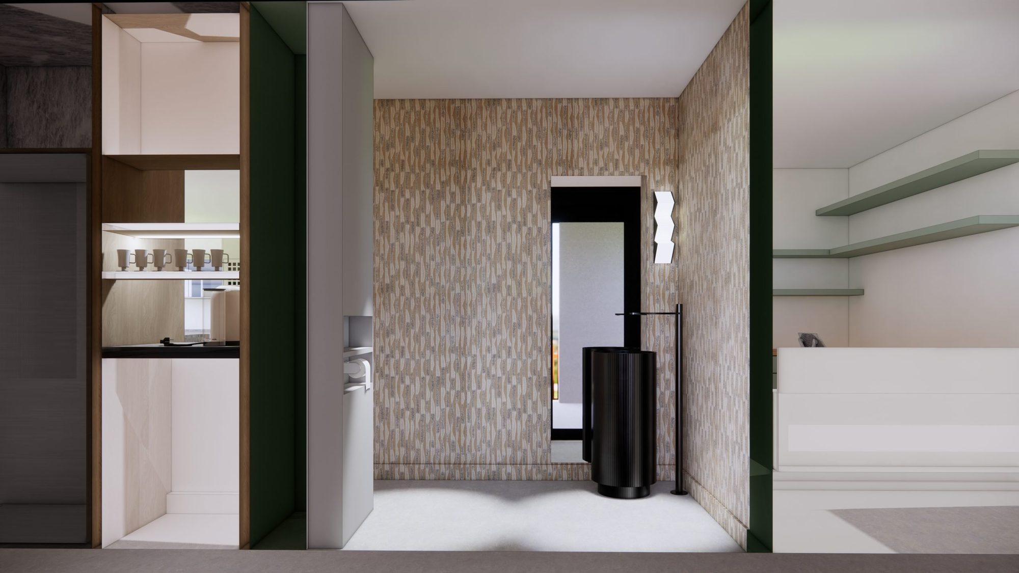 Modern Tranquility, Miami: design rendering of the residence