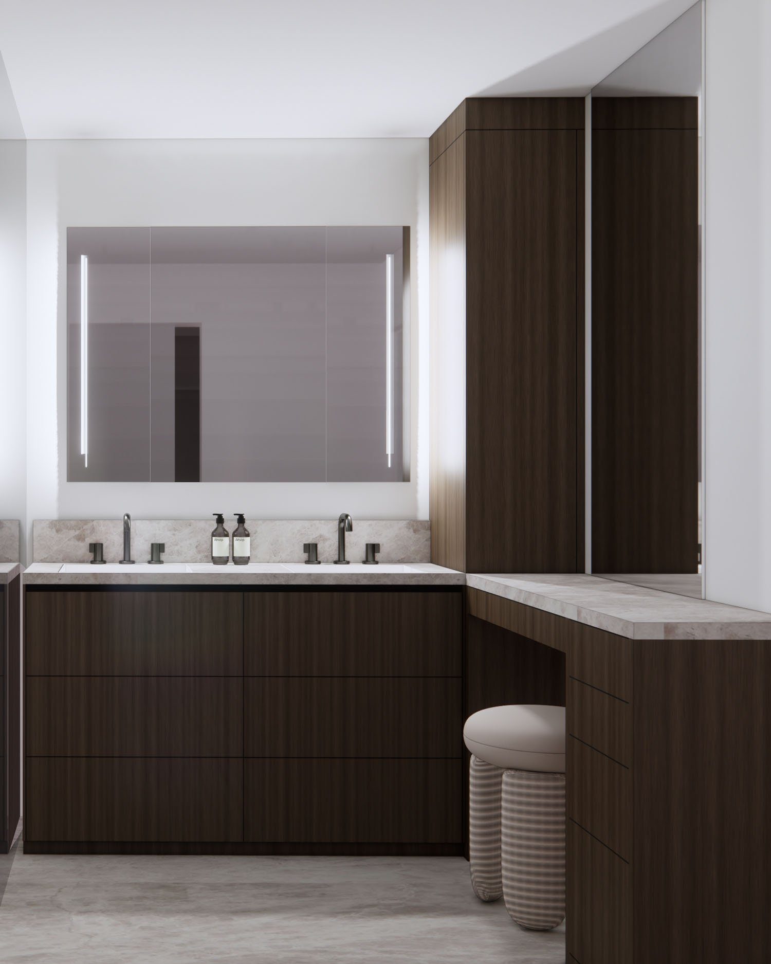 Modern Tranquility, Miami: refined spa-like bathroom