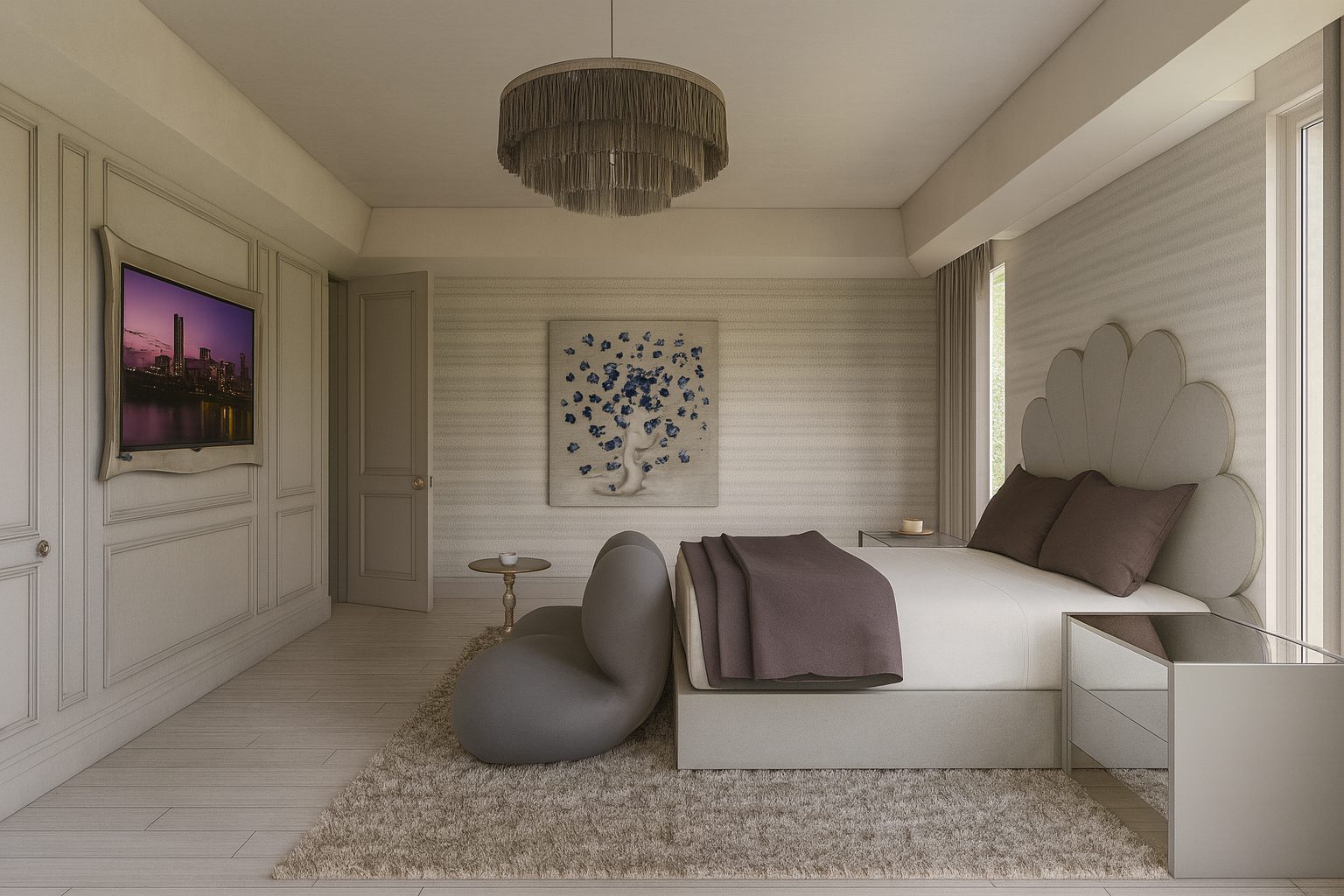Luxe Wonderland, La Gorce Island: primary bedroom side view